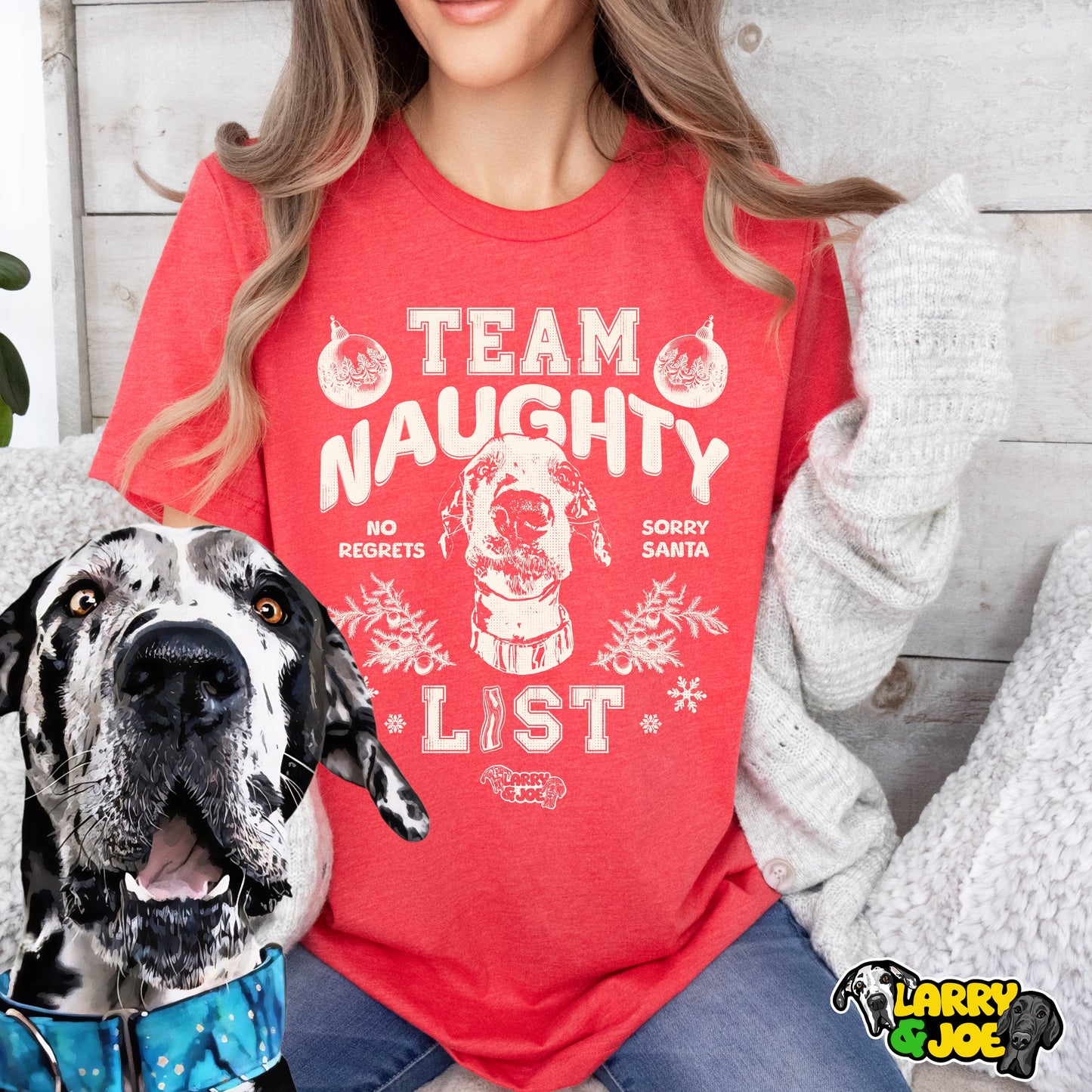Team Naughty Larry Christmas T-Shirt