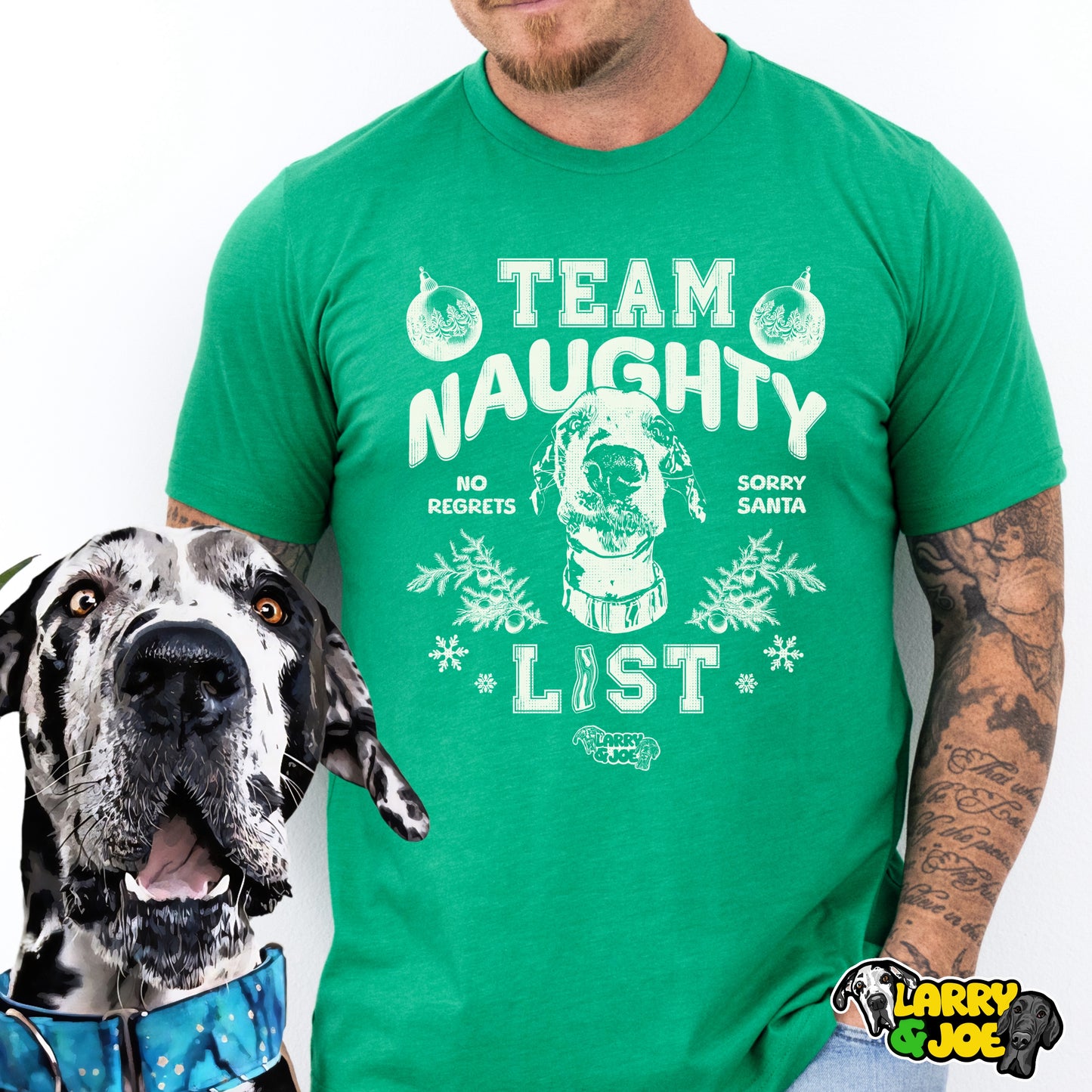 Team Naughty Larry Christmas T-Shirt