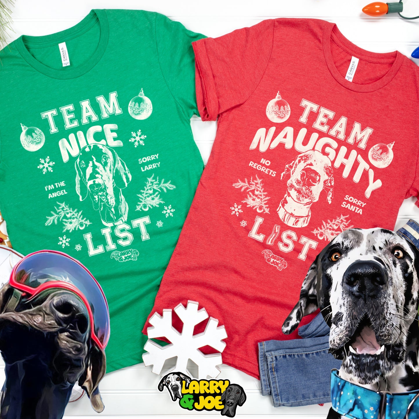 Team Naughty Larry Christmas T-Shirt