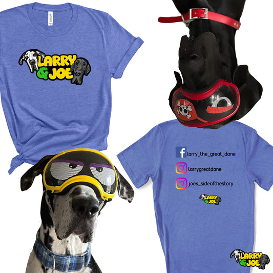 Larry & Joe Logo and Socials T-Shirt