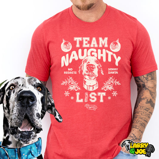 Team Naughty Larry Christmas T-Shirt